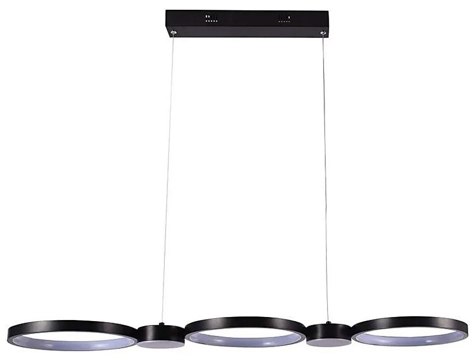 Lampadario LED a sospensione con filo LED/38W/230V 4000K nero