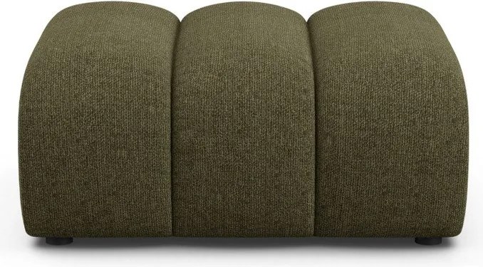 Poggiapiedi verde con rivestimento in ciniglia Lupine – Micadoni