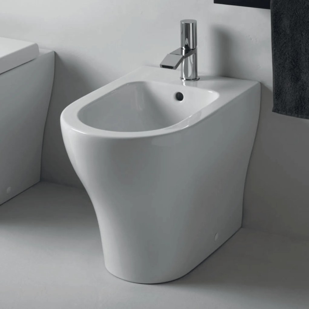 Bidet a Terra Ceramica Cielo Bianco Lucido "Enjoy 53"