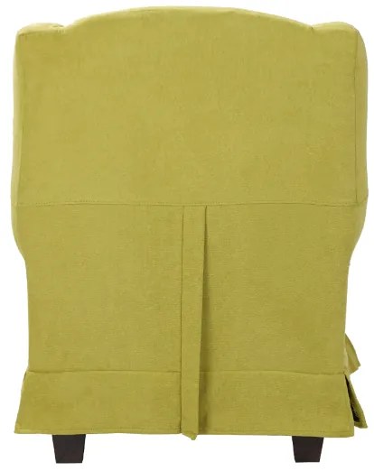 Poltrona imbottita in tessuto sfoderabile BERGERE LIME con pouf