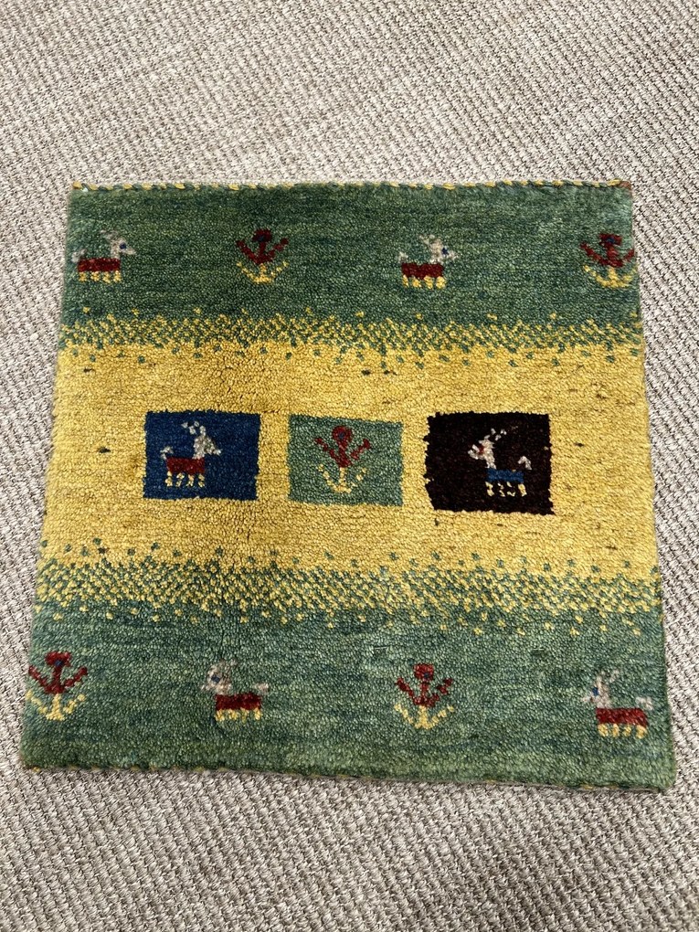 Gabbeh Tappeto persiano 40x40 Giallo (Iran) Annodato A Mano