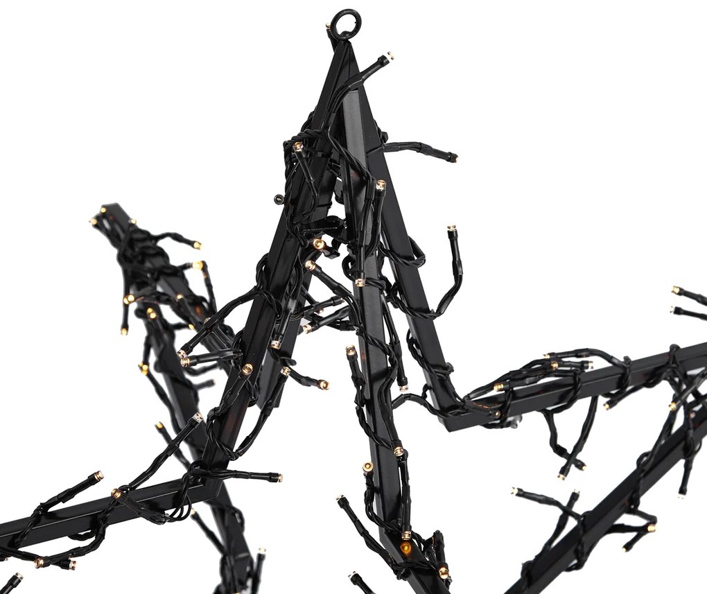 Stella di Natale nera con LED IP44 - Brilli