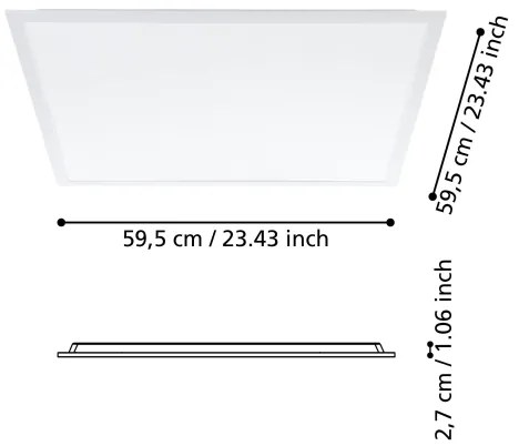 Eglo 900937 - Pannello LED a montaggio superficiale RABASSA LED/34,5W/230V 60x60 cm