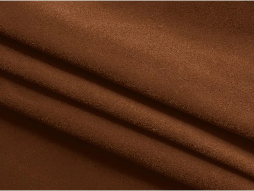 Divano angolare arancione/marrone con rivestimento in velluto Ekahi – Makamii