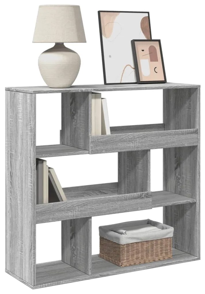 Libreria/divisorio grigio sonoma 100x33x94,5 cm