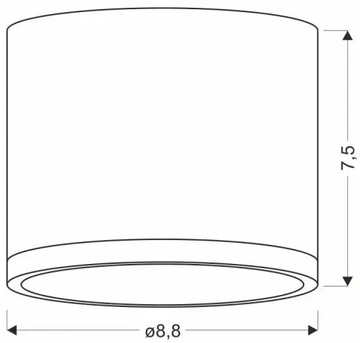 Faretto LED TUBA LED/9W/230V nero/oro
