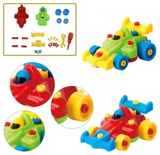 Trade Shop - Macchinina Da Corsa Formula Uno Giocattolo Smonta E Rimonta Con Set N.2 Attrezzi