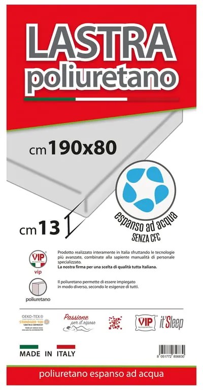 Imbottitura per cuscino ,divano pallet, sedia spessore 13cm 80x190 cm