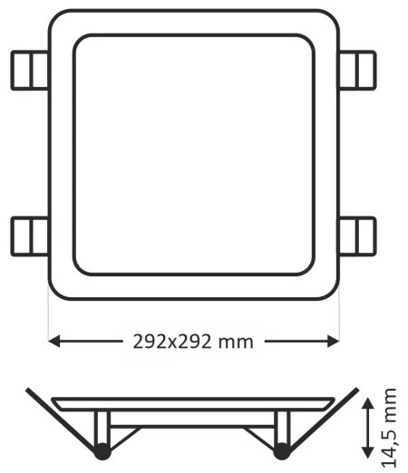 Lampada LED da incasso SQUARE LED/24W/230V 4200K 29,2x29,2 cm marrone