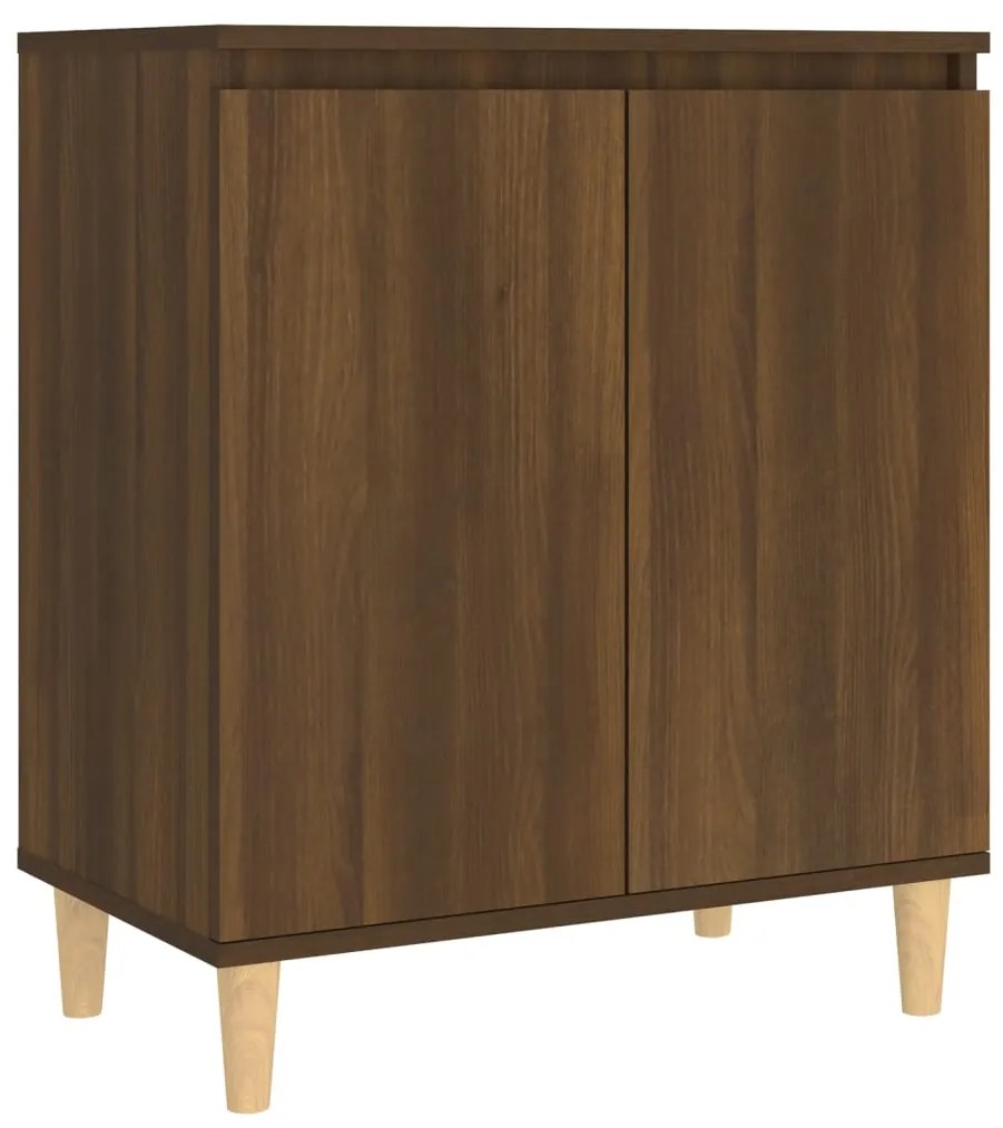 Credenza rovere marrone 60x35x70 cm in legno ingegnerizzato