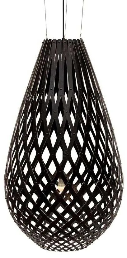 David Trubridge - Koura Lampada a Sospensione H160 Nero 2 Lati David Trubridge