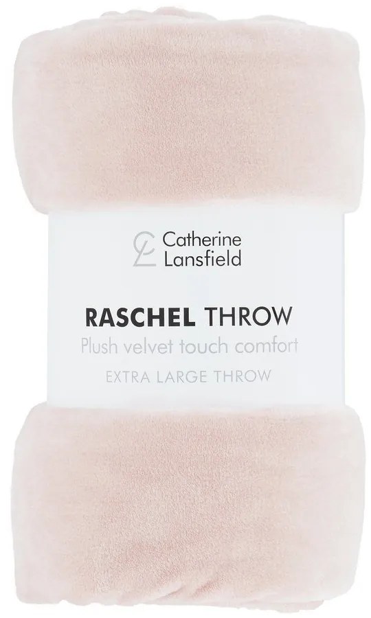Coperta rosa chiaro in micropile 130x170 cm Raschel Velvet – Catherine Lansfield