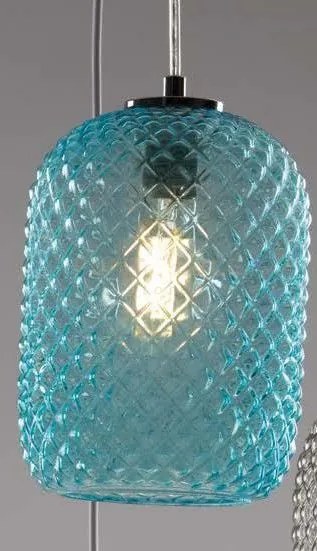 Lampadario a sospensione ashford ovale turchese 1 luce attacco e27 ...