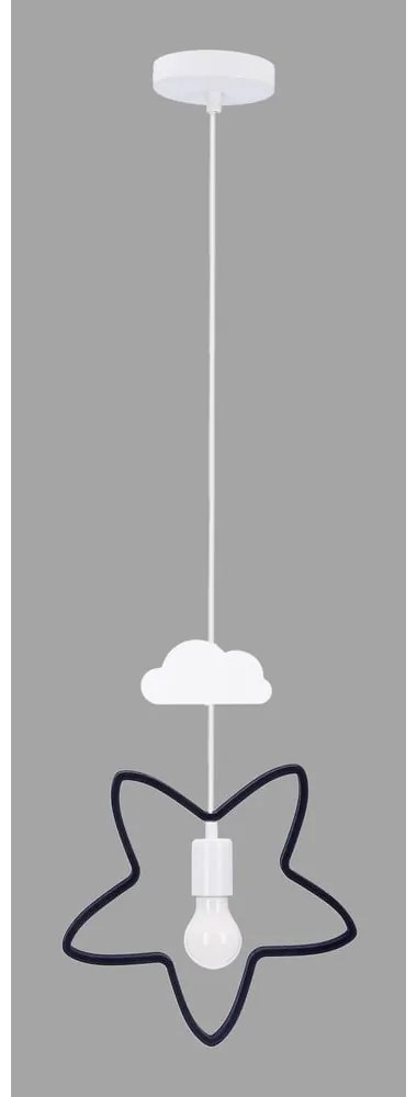 Lampada per bambini in bianco e nero con paralume in metallo Single - Candellux Lighting