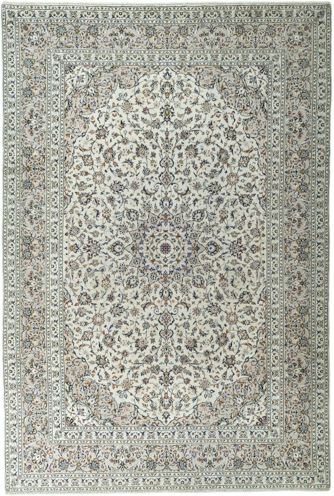 Kashan Tappeto persiano 380 x 250 Beige (Iran) Annodato A Mano