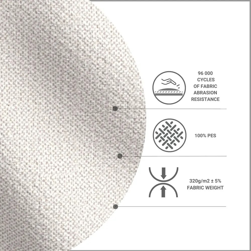 Letto singolo imbottito crema 100x200 cm Alba - Maison de Rêve