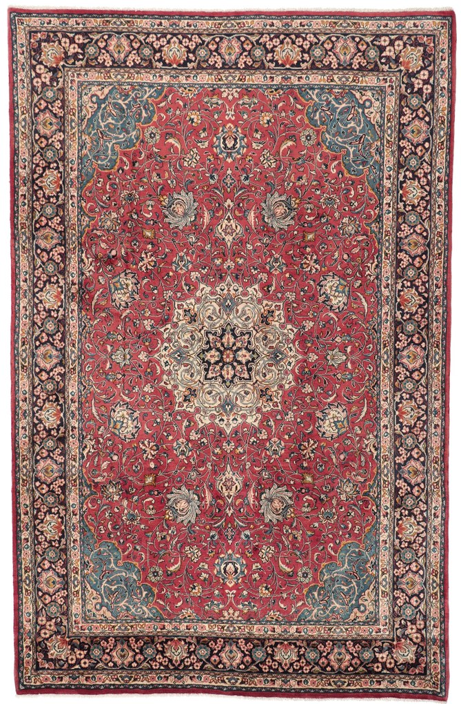 Sarouk Tappeto 330x210 (Iran) Annodato A Mano