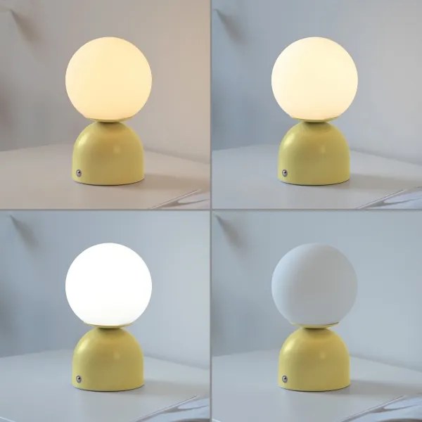 Schöner Wohnen 19218-81 - Lampada da tavolo LED dimmerabile RUDI LED/1,2W/5V gialla