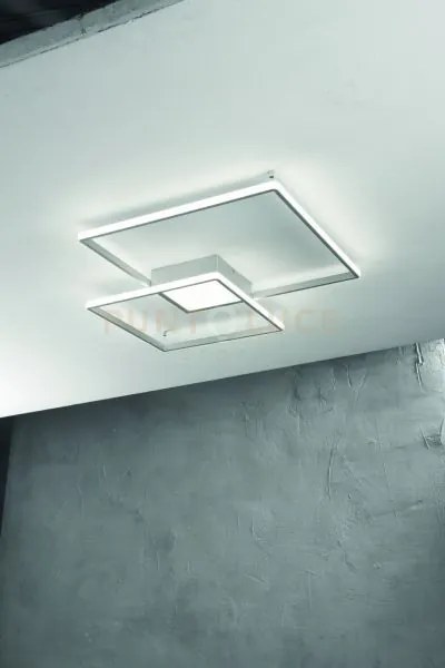 Plafoniera dowel silver led 3000k 46w 2865lm 55cm dimmerabile