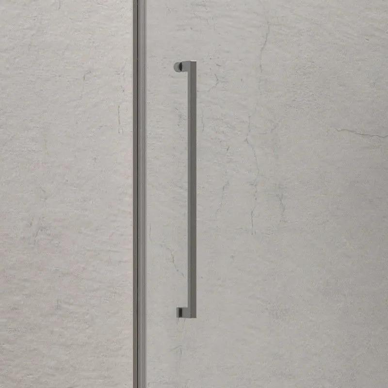 Kamalu - porta doccia battente 70cm con laterale fisso kt4000