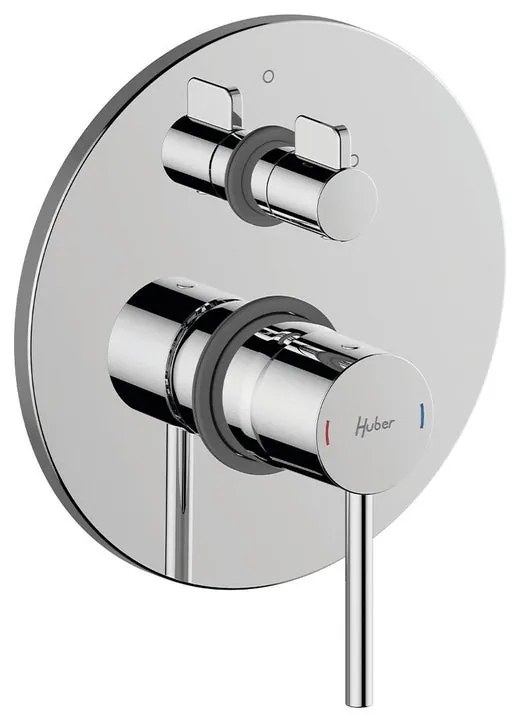Rubinetto per doccia getto laminare cristallino ad incasso monocomando TAYRONA cromo lucido HUBER