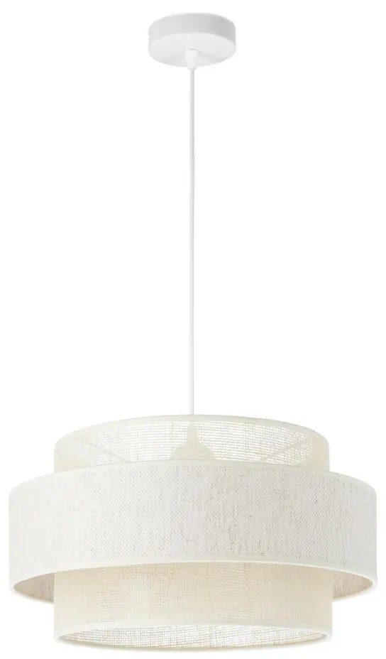 Lampada a sospensione BOHO con cavo 1xE27/60W/230V Ø 40 cm crema/iuta