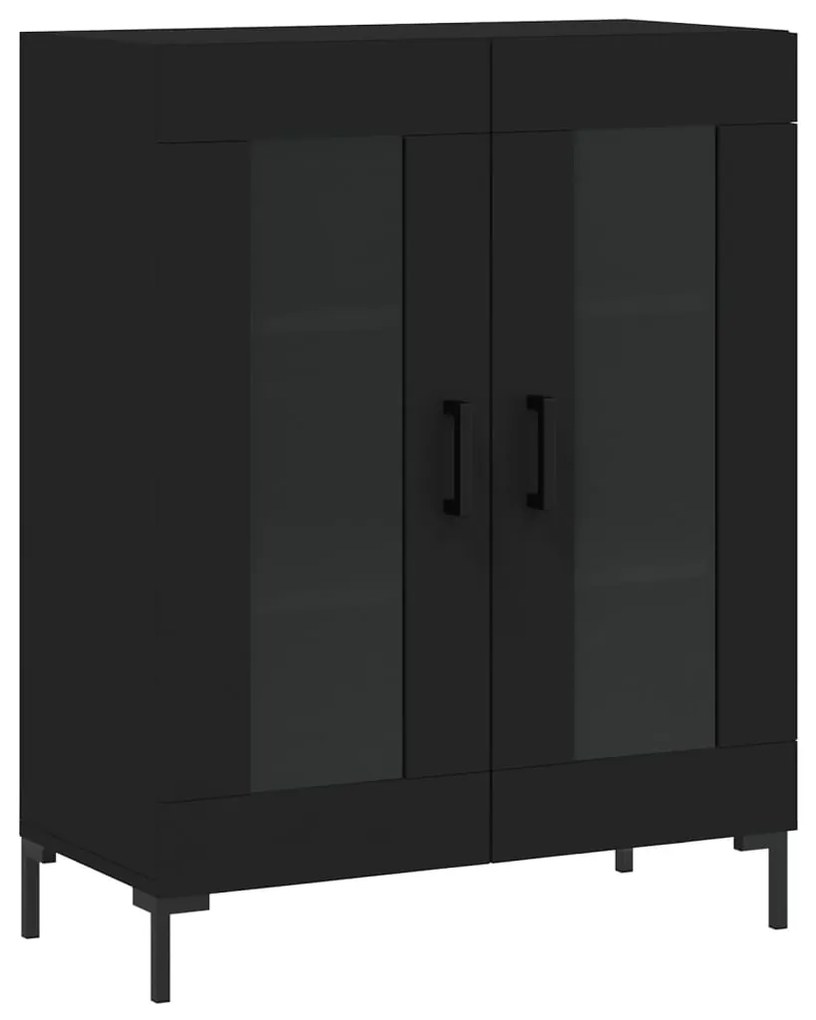 Credenza nera 69,5x34x90 cm in legno multistrato