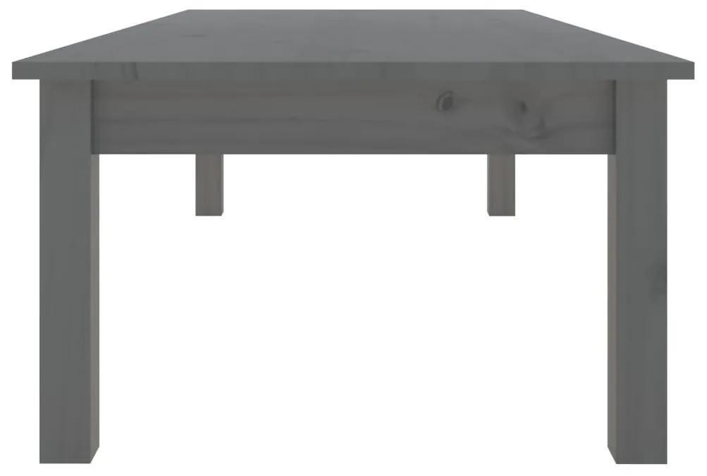Tavolino da salotto grigio 110x50x30 cm legno massello di pino