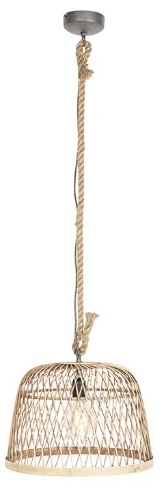Lampada a sospensione in rattan rustica - Calamus