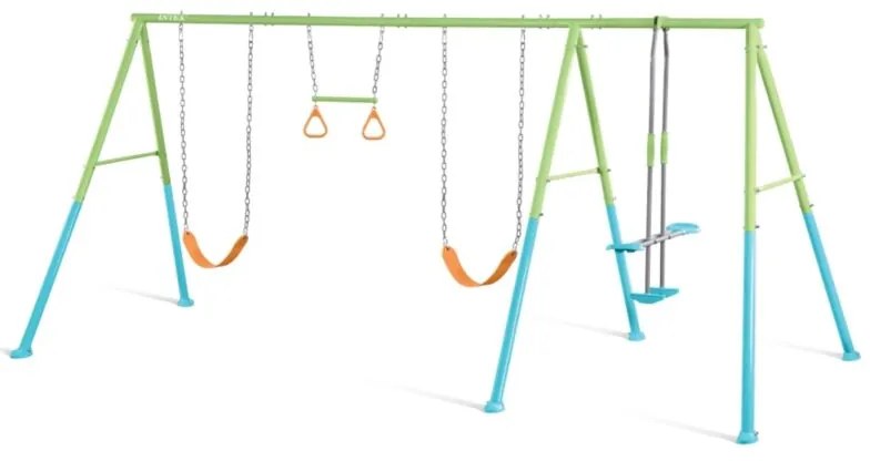 Altalena Intex colorata con set di gioco a 4 funzioni 465x249x203 cm - cod. 44130
