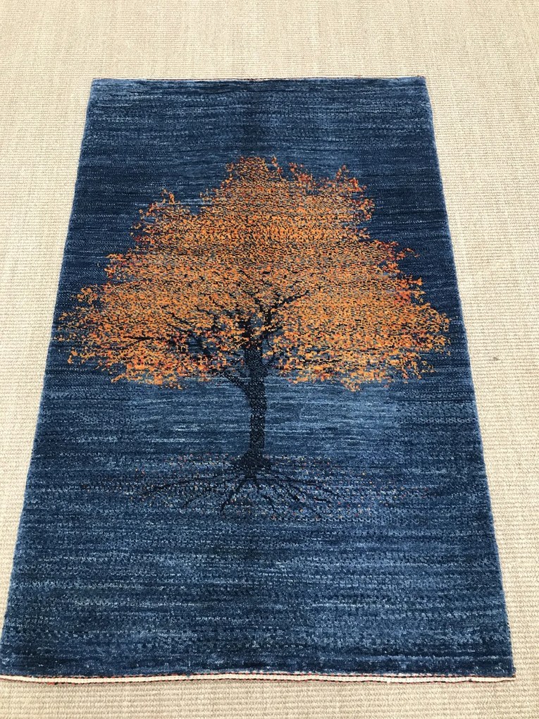 Loribaft Tappeto persiano 130x80 Blu (Iran) Annodato A Mano