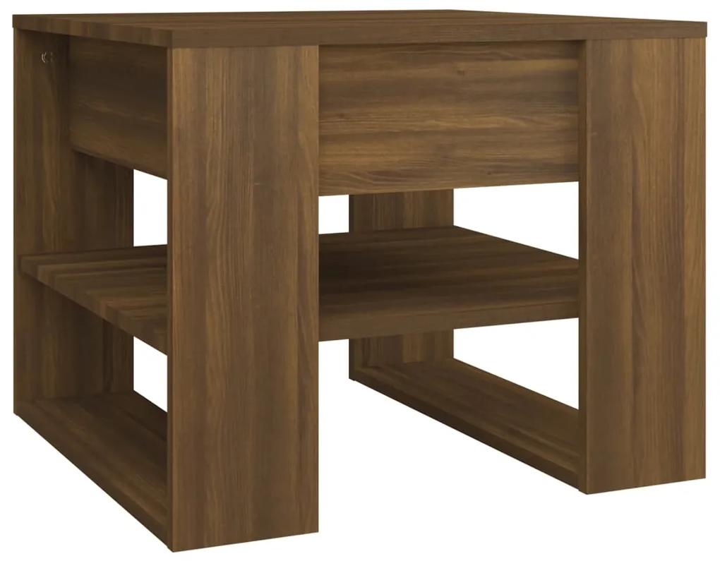 Tavolino da salotto marrone 55,5x55x45 cm legno multistrato