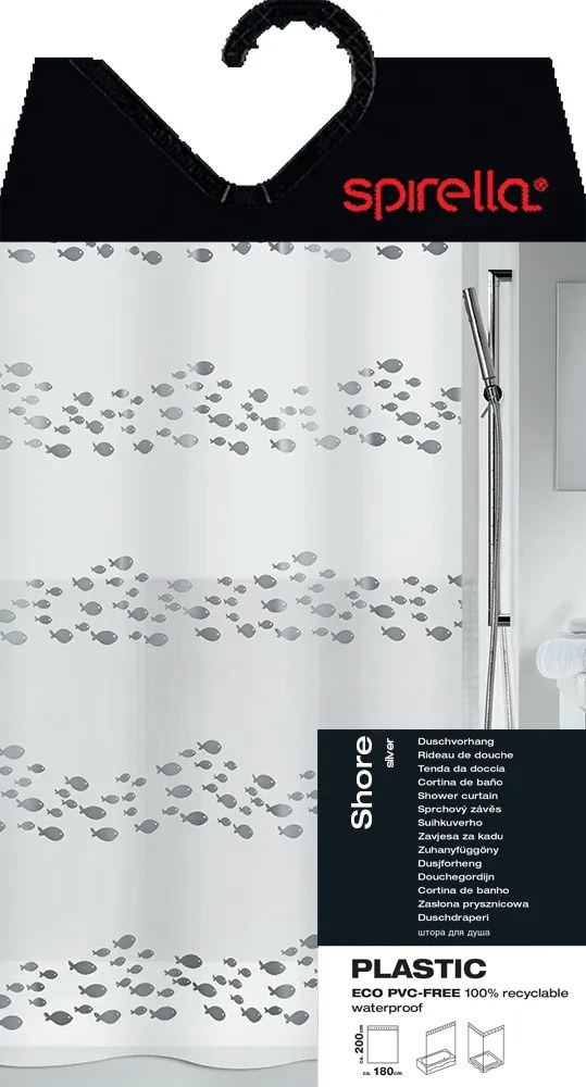 Tenda per doccia 180x200 cm Shore – Spirella
