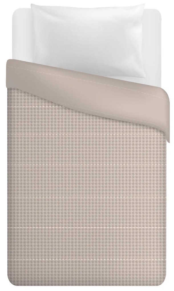 Trapunta singola Pied de Poule beige