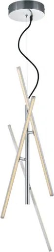 Lampadario LED moderno Tiriac grigio, luce calda 830 lumen