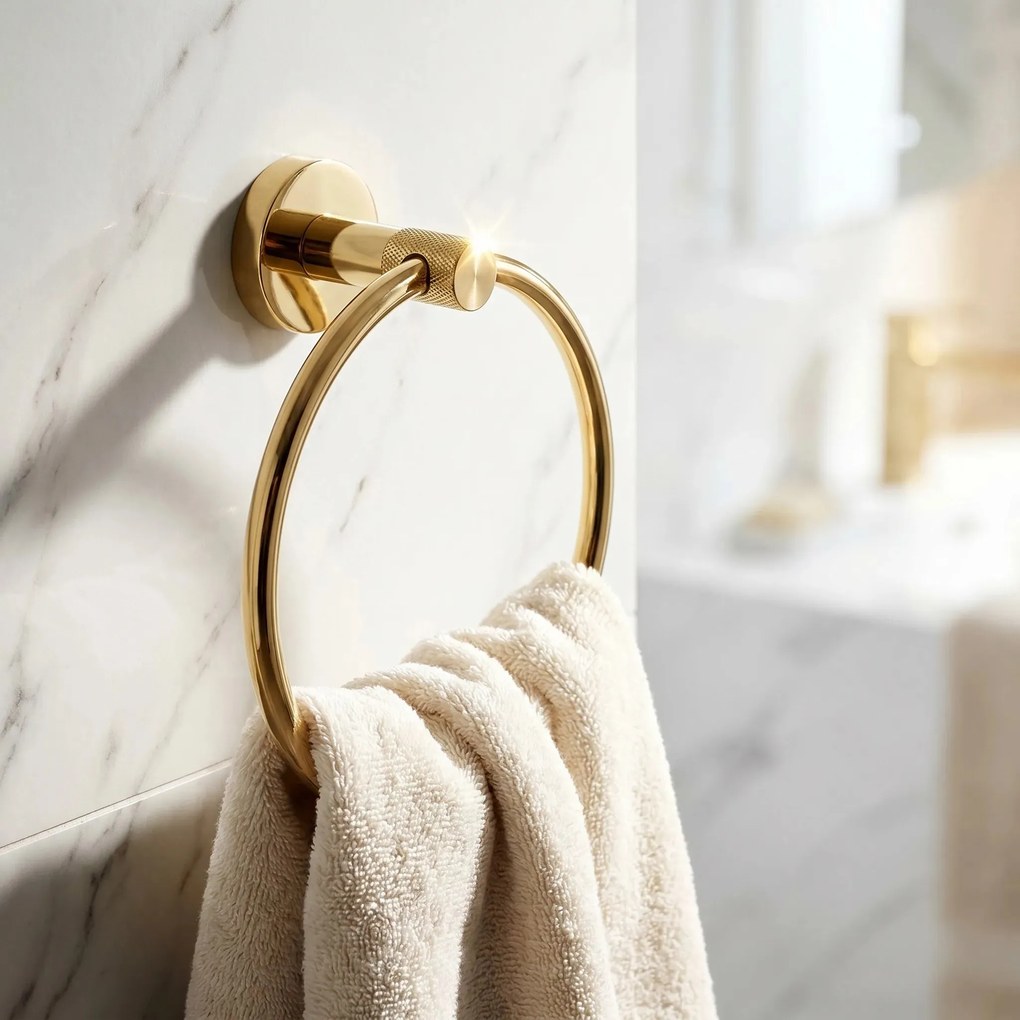 Portasciugamano da bagno Ring 6610 Modern Gold