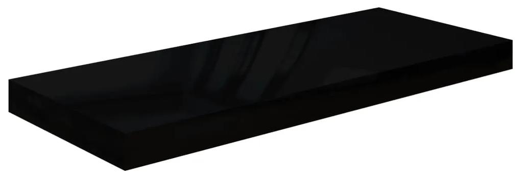 Scaffali a parete 4 pz nero lucido 60x23,5x3,8 cm in mdf