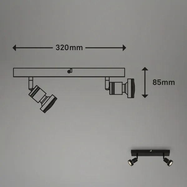 Briloner 2926-025 - Faretto LED 2xGU10/4,9W/230V