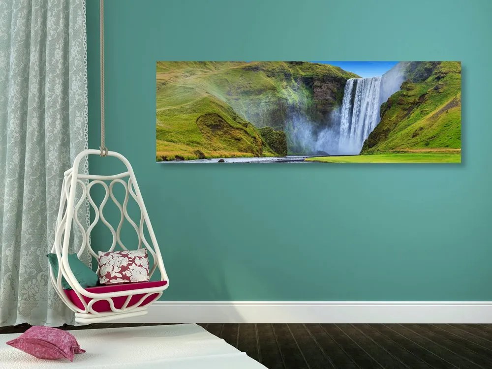 Quadro su tela – Cascata iconica in Islanda