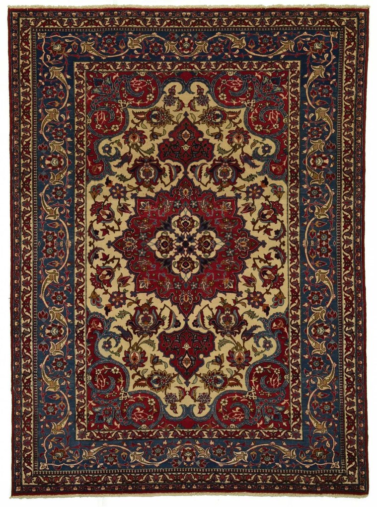 Isfahan Tappeto persiano 130 x 200 Beige (Iran) Annodato A Mano