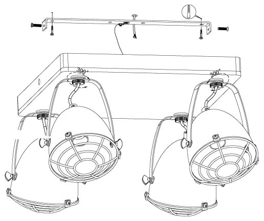 Eglo 49079 - Faretto GATEBECK 4xE14/40W/230V