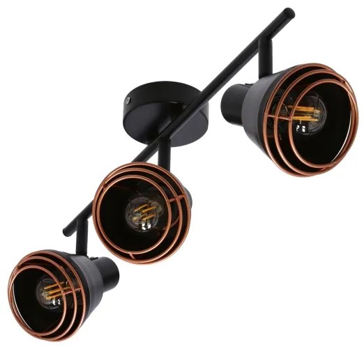 Faretto NERIA 3xE14/40W/230V nero/rame