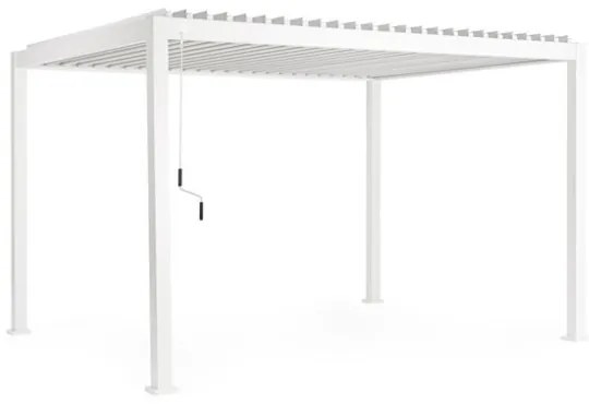 Pergola Bioclimatica 3x4 In Alluminio Con Tetto Lamellare Bianca Ocean Bizzotto