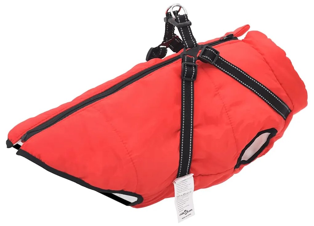 Cappotto Cani Imbracatura Impermeabile Riflettente Rosso L52 /