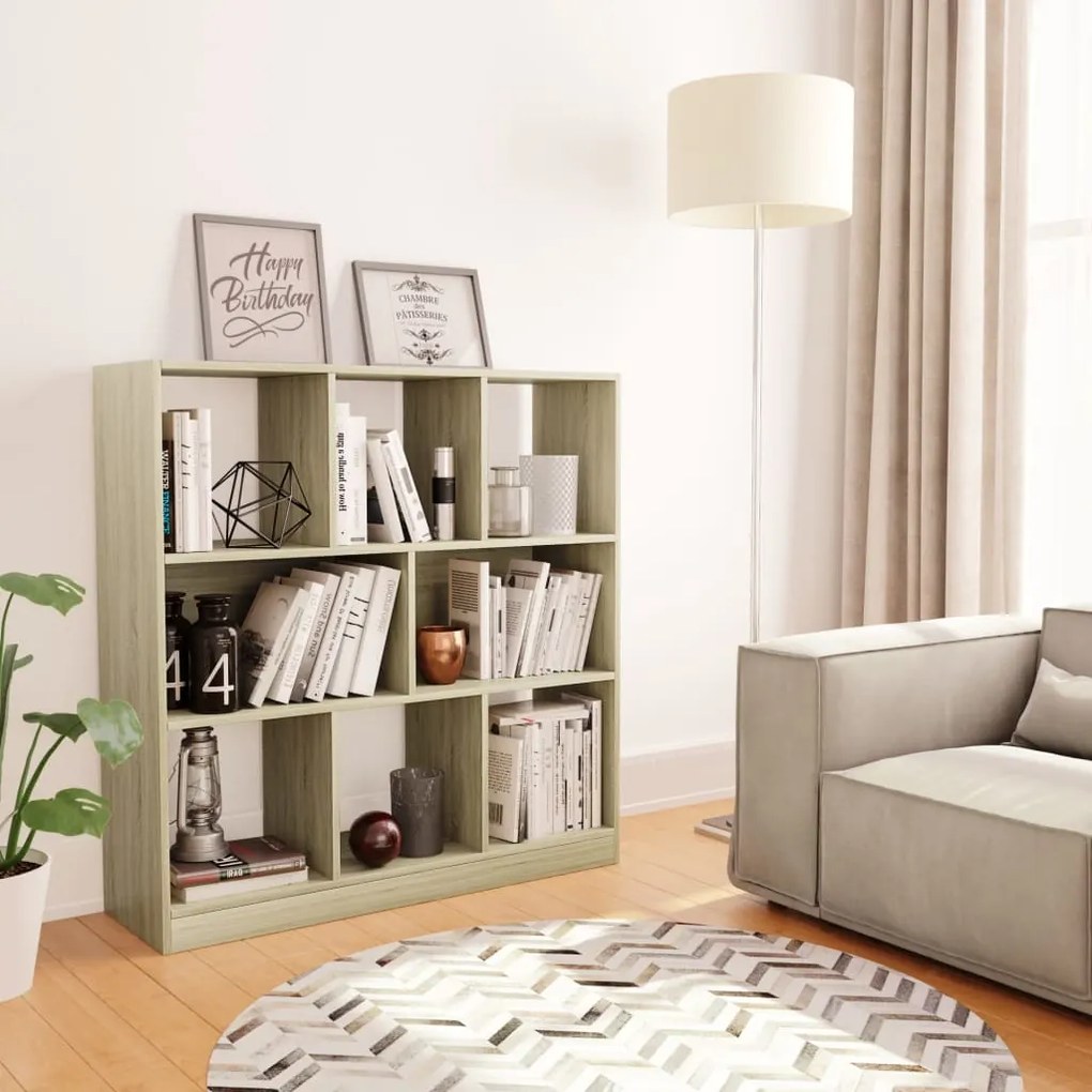 Libreria Rovere Sonoma 97,5x29,5x100 Cm İn Legno Multistrato /
