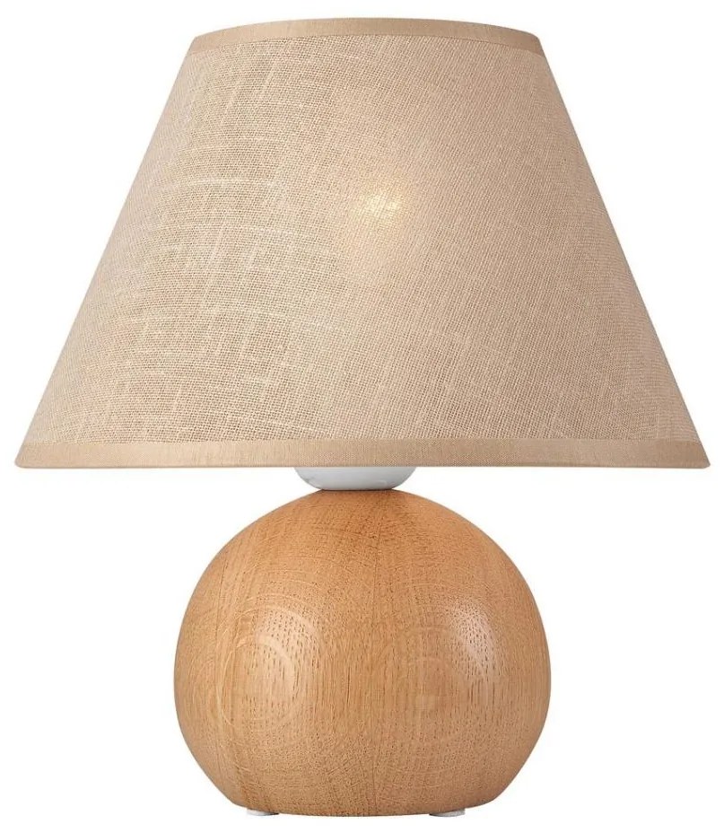 Lampada da tavolo JUTA 1xE27/60W/230V quercia/beige