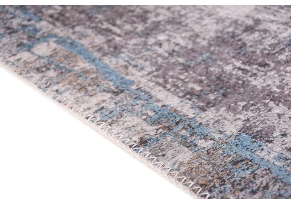 Passatoia blu lavabile 80x300 cm Abstract Colors Blue – Vitaus