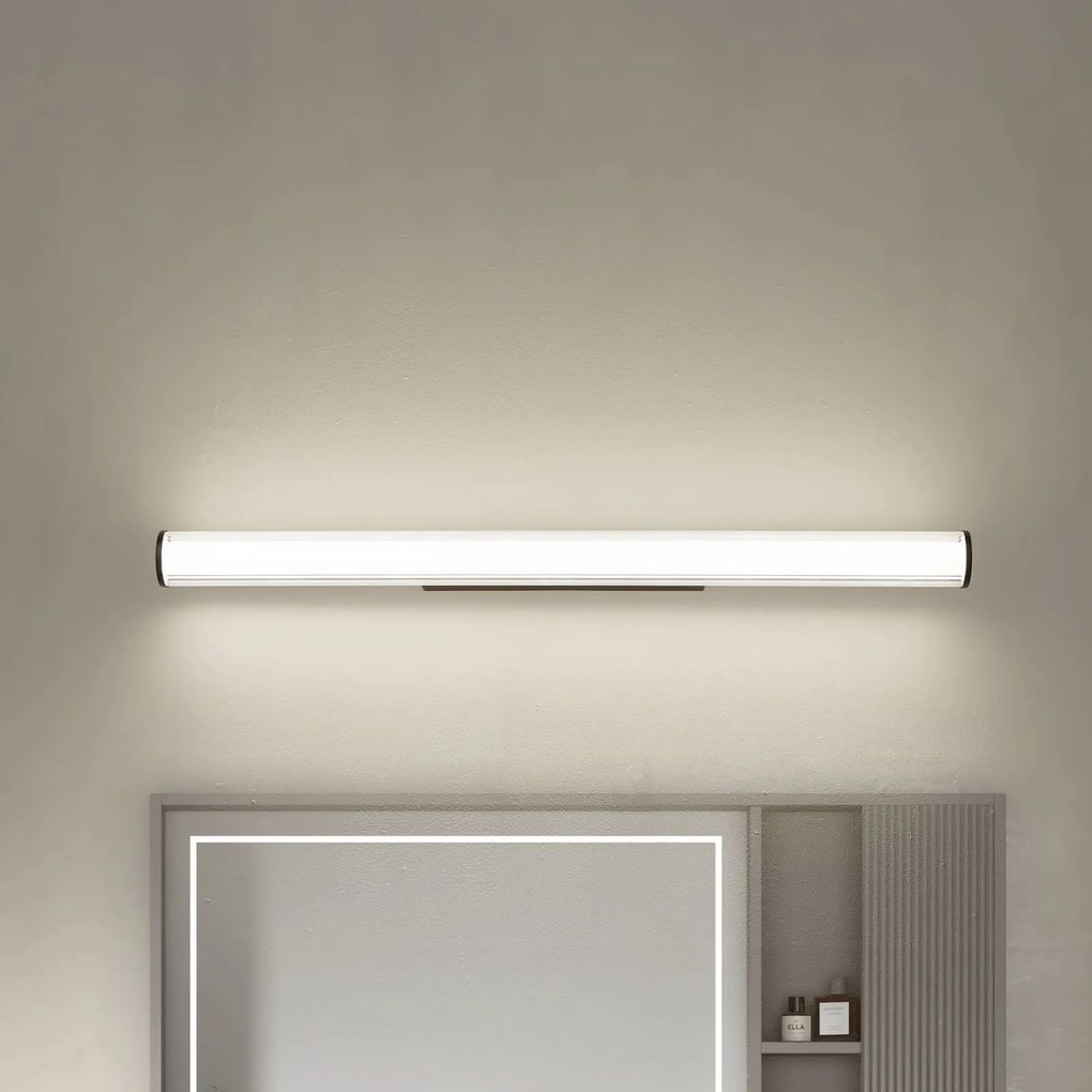 Applique da parete a LED Kirka Lindby, Nero, Bagno, Metallo, Moderno, Applique a LED