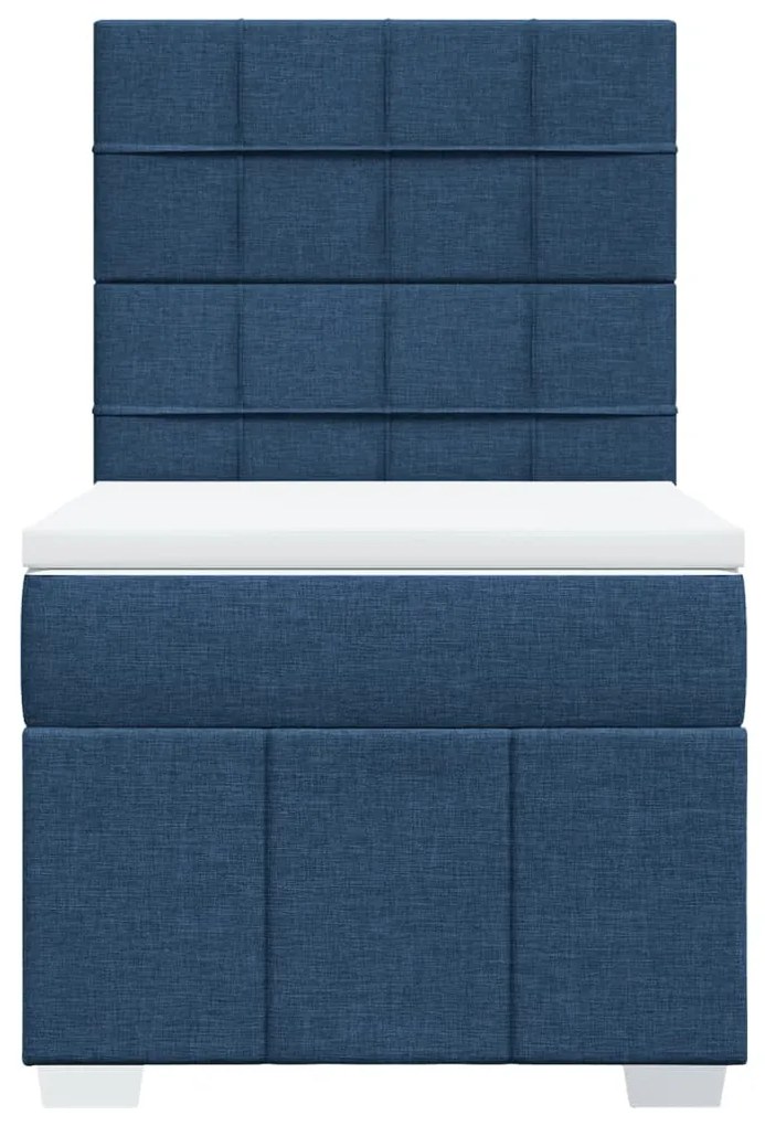 Giroletto a molle con materasso blu 90x200 cm intessuto
