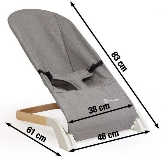 PETITE&MARS - Lettino per bambini CALMY grigio